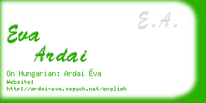eva ardai business card