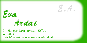 eva ardai business card